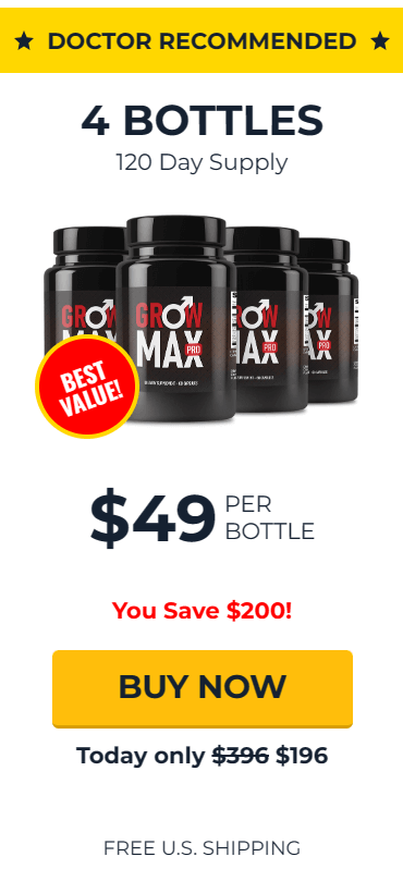 grow max pro 4 bottles price